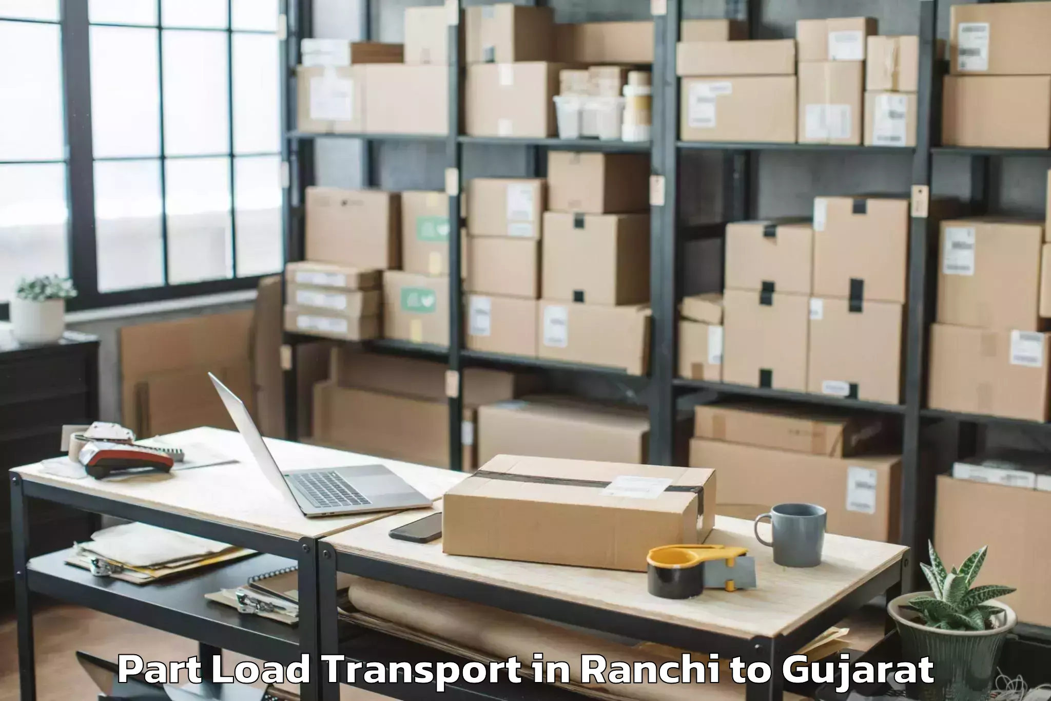 Book Ranchi to Upleta Part Load Transport Online